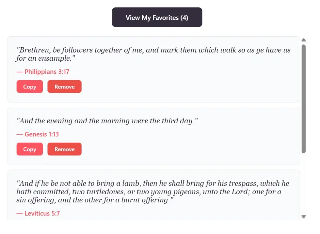 Random Scripture Generator - Free Daily Bible Verse Generator | KJV 4 add to favorites