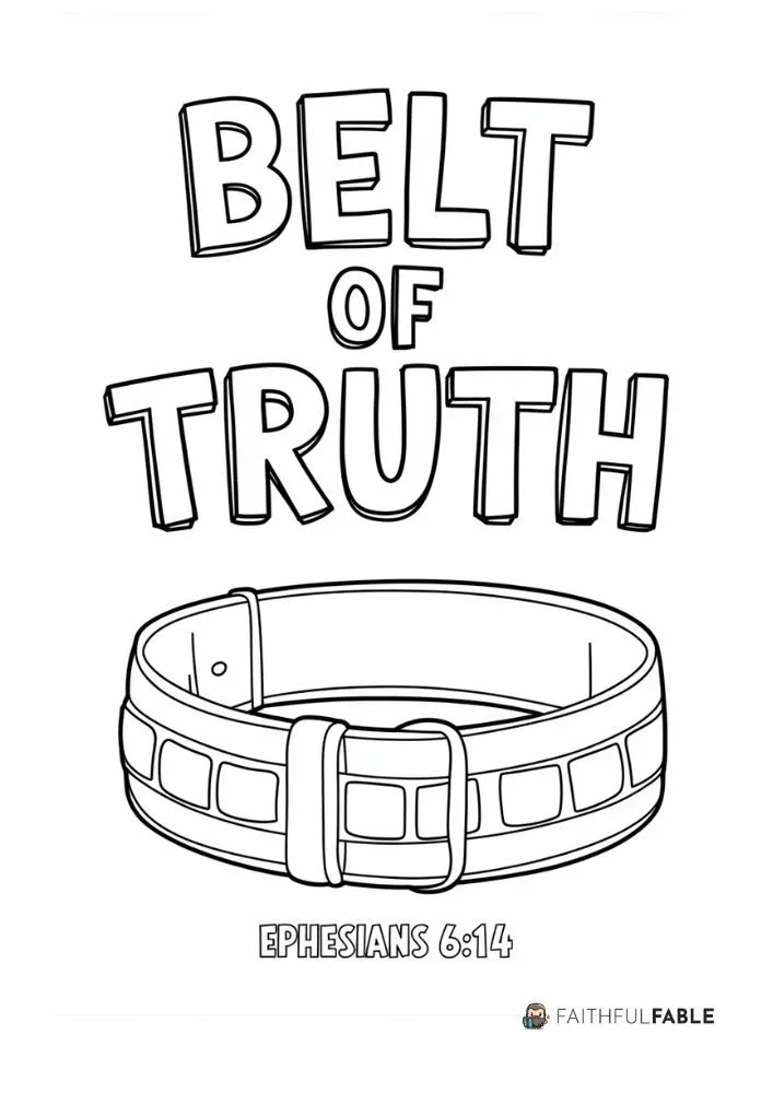 Belt of Truth Coloring Page