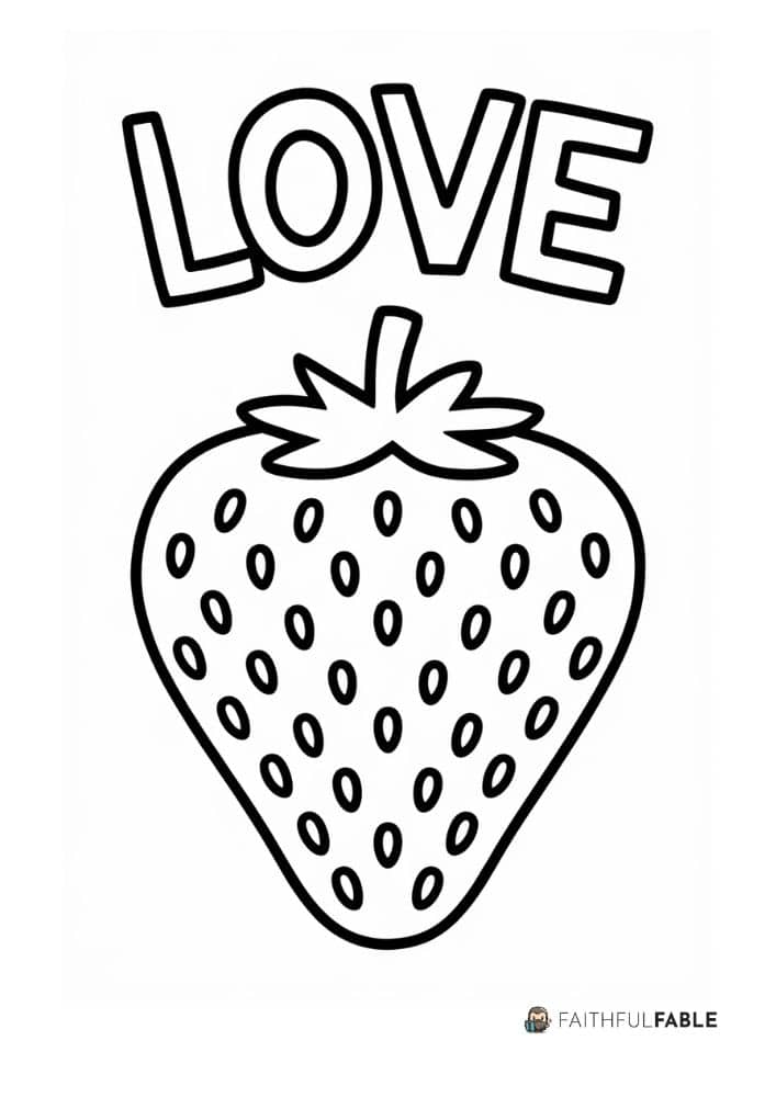 Love coloring page