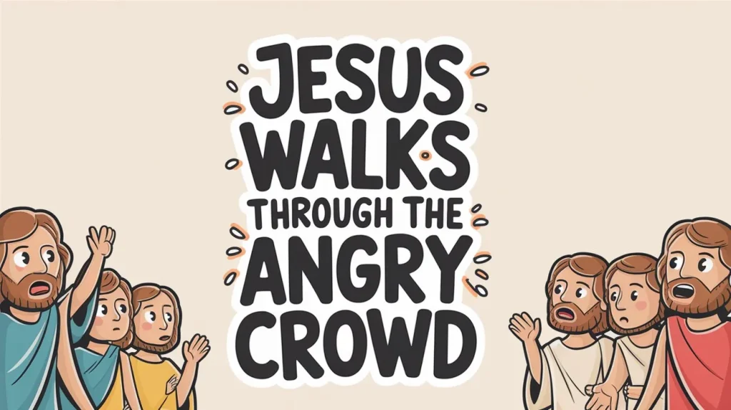 Jesus Walks Through the Angry Crowd 3