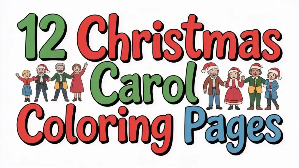 12 Free Christmas Carol Coloring Pages