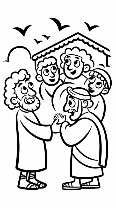 Jesus and the Centurion Coloring Pages 4 The Servant is Healed